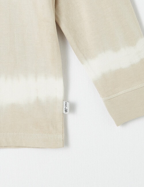 Mac & Ellie Tie Dye Long Sleeve, Taupe product photo View 03 L