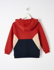 Mac & Ellie ColourBlock Hoodie, Red Marle product photo View 02 S