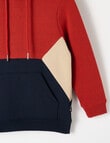 Mac & Ellie ColourBlock Hoodie, Red Marle product photo View 03 S