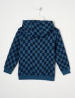 Mac & Ellie Check Hoodie, Blue product photo View 02 S