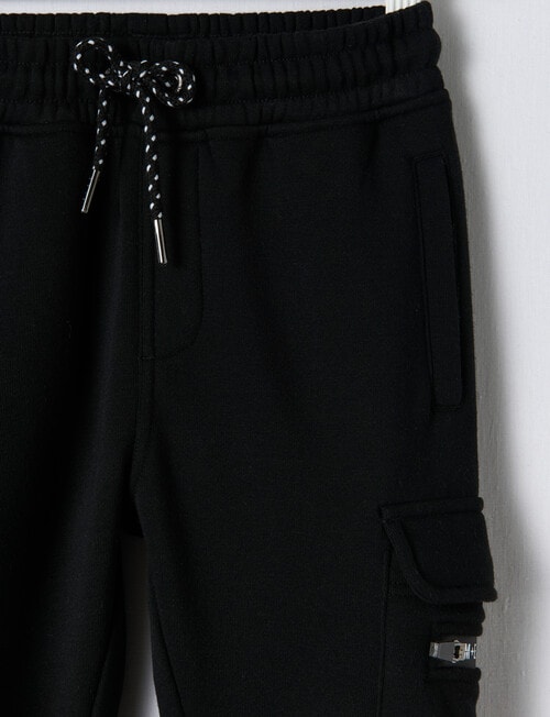 Mac & Ellie Cargo Trackpant, Black product photo View 03 L