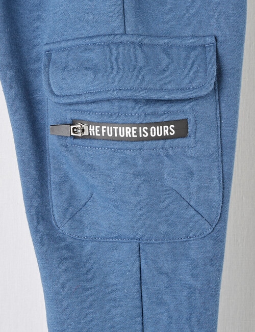 Mac & Ellie Cargo Trackpant, Blue product photo View 03 L