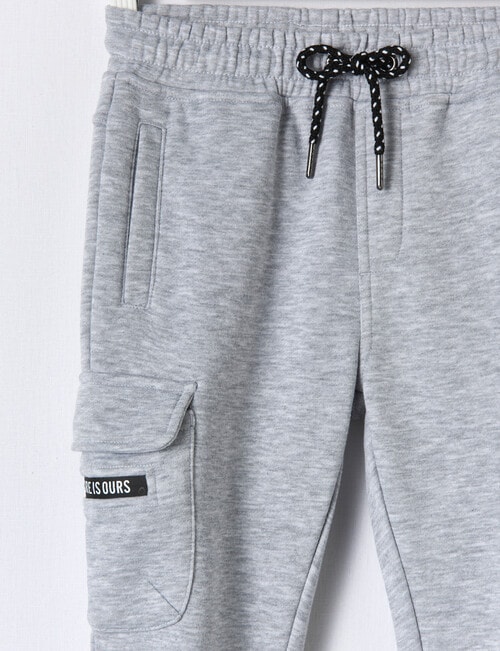 Mac & Ellie Cargo Trackpant, Grey Marle product photo View 03 L