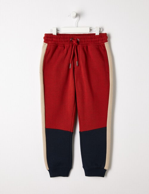 Mac & Ellie Colourblock Track Pant, Red Marle product photo