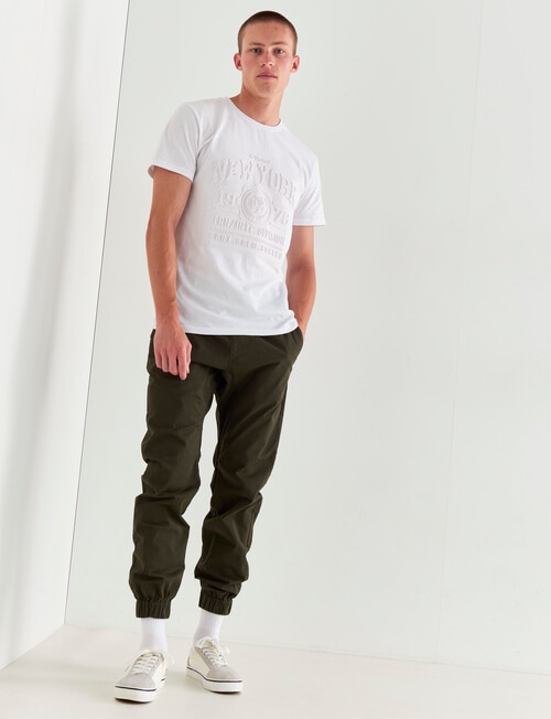 Tarnish Vintage Embossed Tee, White product photo View 03 L