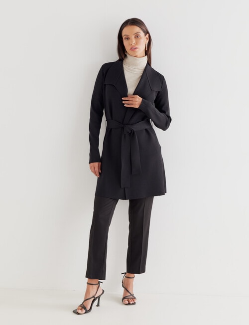 Oliver Black Long Sleeve Wrap Cardigan, Black product photo View 05 L