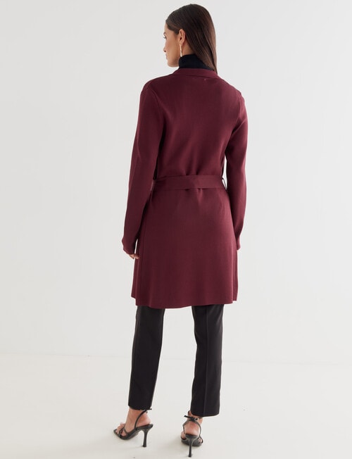 Oliver Black Long Sleeve Wrap Cardigan, Burgundy product photo View 02 L