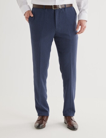 Laidlaw + Leeds Multi Check Houndstooth Pant, Navy product photo