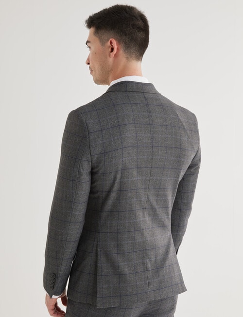 Laidlaw + Leeds Tailored Check Suit Jacket, Navy Check Charcoal product photo View 02 L