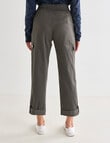 Ella J Tie Front Relaxed Pant, Khaki product photo View 02 S