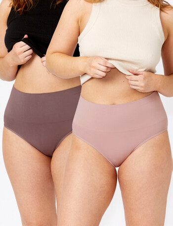Ambra Seamless Smoothies Full Brief, 2-Pack, Neutral, 8-18 product photo