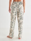 Whistle Sleep Cotton Sateen Pant, Ivory Print product photo View 02 S