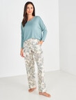 Whistle Sleep Cotton Sateen Pant, Ivory Print product photo View 03 S