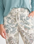 Whistle Sleep Cotton Sateen Pant, Ivory Print product photo View 04 S