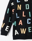 Mac & Ellie Awesome Crew Sweatshirt, Black product photo View 02 S