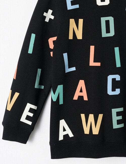 Mac & Ellie Awesome Crew Sweatshirt, Black product photo View 02 L