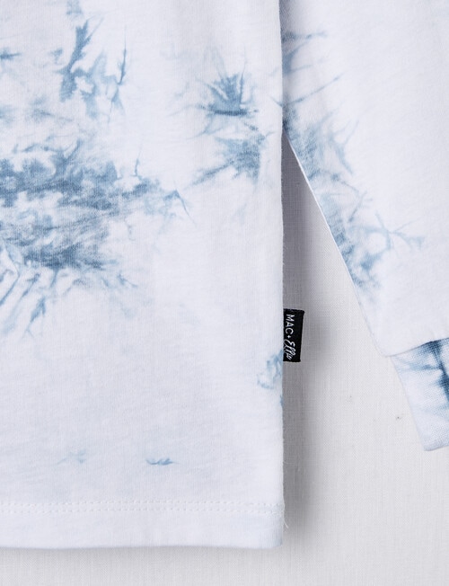 Mac & Ellie Tie Dye Long Sleeve Tee, Teal product photo View 03 L