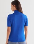 Oliver Black Turtle Neck Jumper, Bright Blue product photo View 02 S