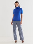 Oliver Black Turtle Neck Jumper, Bright Blue product photo View 03 S