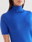 Oliver Black Turtle Neck Jumper, Bright Blue product photo View 04 S