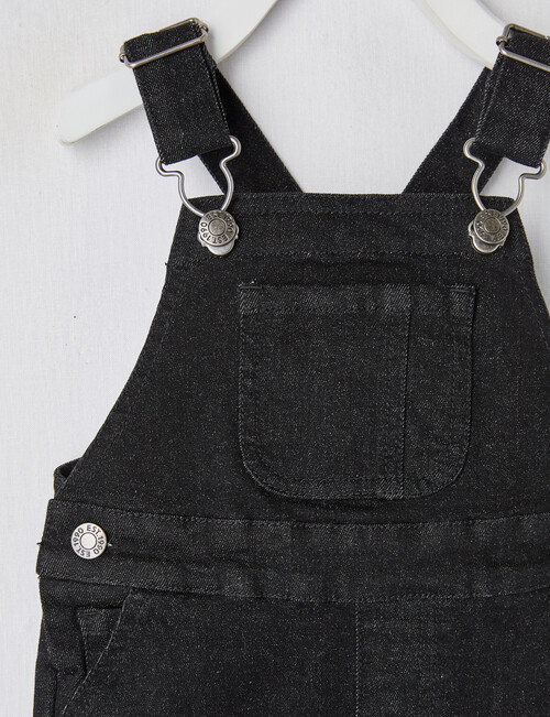 Teeny Weeny Denim Overall, Washed Black product photo View 02 L