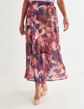 Ella J Chiffon Skirt, Calypso Print product photo