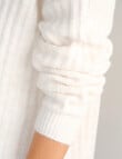 Whistle Rib Drop Shoulder Sweater, Cream product photo View 07 S