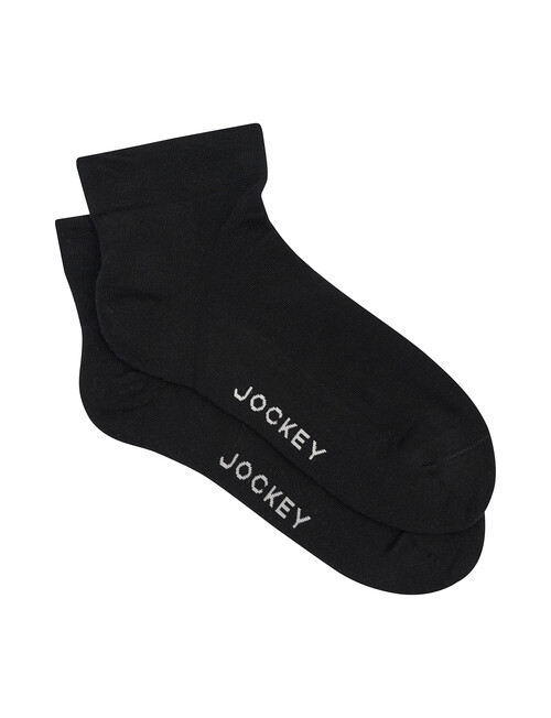 Jockey Woman Fine Circulation Anklet Sock, 2-Pack, Black, 3-11 product photo View 02 L