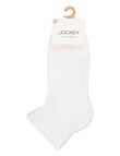 Jockey Woman Fine Circulation Anklet Sock, 2-Pack, White, 3-11 product photo
