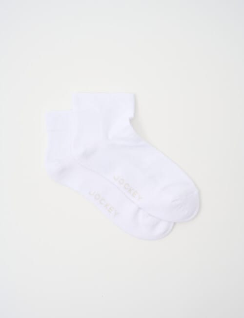 Jockey Woman Fine Circulation Anklet Sock, 2-Pack, White, 3-11 product photo