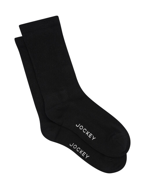 Jockey Woman Circulation Plain Crew Sock, 2-Pack, Black, 3-11 product photo View 03 L