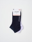 Jockey Woman Liberty Trainer Socks, 2-Pack, Lavender & Mccool, 3-11 product photo View 02 S