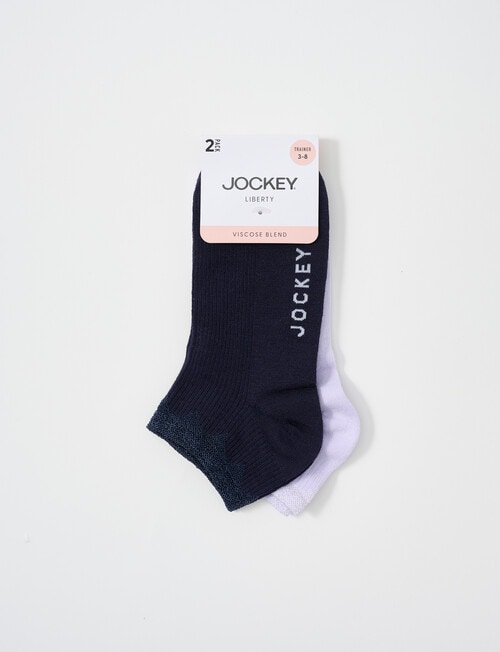 Jockey Woman Liberty Trainer Socks, 2-Pack, Lavender & Mccool, 3-11 product photo View 02 L