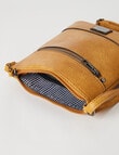 Pronta Moda Lucy Zip Crossbody Bag, Ochre product photo View 05 S