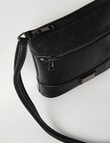 Pronta Moda Lucy Zip Crossbody Bag, Black product photo View 02 S