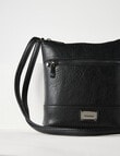 Pronta Moda Lucy Zip Crossbody Bag, Black product photo View 03 S