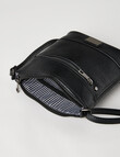 Pronta Moda Lucy Zip Crossbody Bag, Black product photo View 05 S