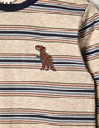 Mac & Ellie Stripe Long Sleeve T-Shirt, Oat Marle product photo View 02 S