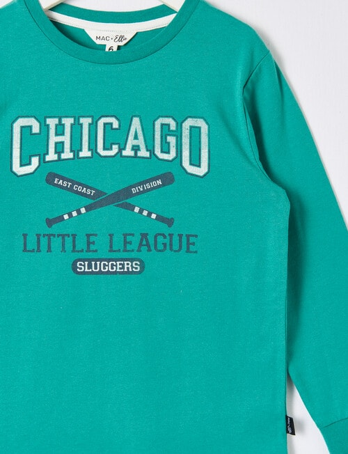 Mac & Ellie Chicago Long Sleeve Cuffed Tee, Green product photo View 03 L