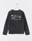 No Issue Acid Wash Long Sleeve Tee, Black product photo View 02 S