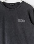 No Issue Acid Wash Long Sleeve Tee, Black product photo View 03 S