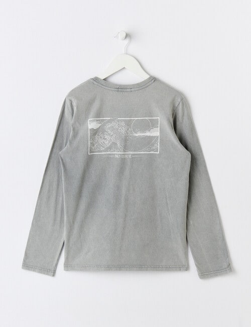 No Issue Acid Wash Long Sleeve Tee, Grey product photo View 02 L
