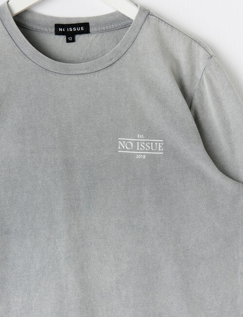 No Issue Acid Wash Long Sleeve Tee, Grey product photo View 03 L