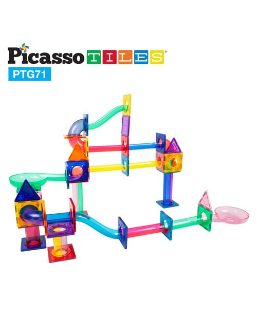 Picasso Tiles, Magnetic Marble Run, 71-Pieces product photo View 03 L