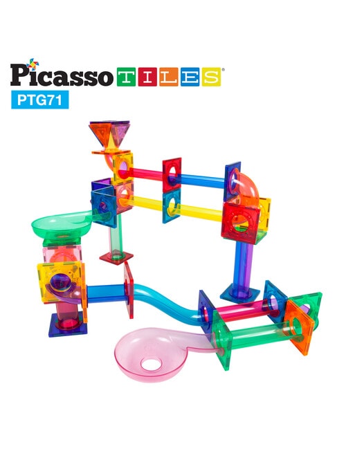 Picasso Tiles, Magnetic Marble Run, 71-Pieces product photo View 04 L