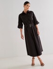 Whistle Classic Shirt Dress, Black product photo View 03 S