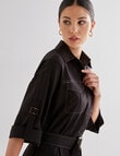 Whistle Classic Shirt Dress, Black product photo View 04 S