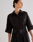 Whistle Classic Shirt Dress, Black product photo View 06 S