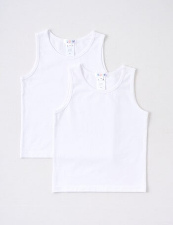 Blue Ink Singlet, 2-Pack, White product photo