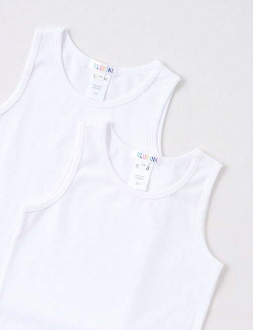 Blue Ink Singlet, 2-Pack, White product photo View 02 L